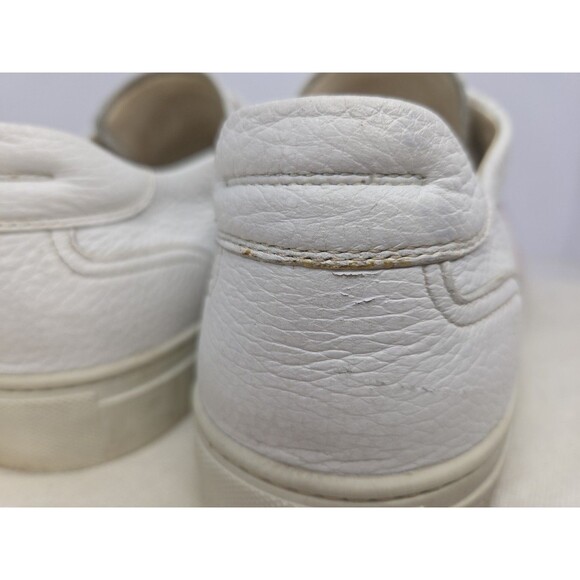 Men\'s Bally \'Presna\' Low Top Sneaker White Calfskin Leather US 13 D Dust Bag EUC